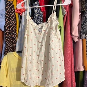 Polka dots spaghetti shirt